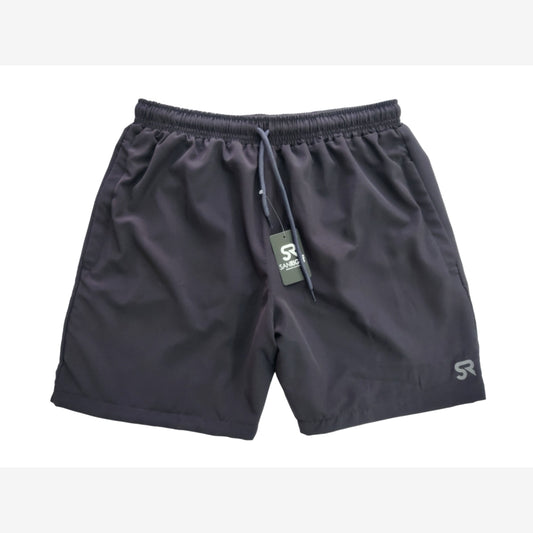 QUICK DRY RUNNING SHORTS WITH NET INSIDE (BLACK) - sanright
