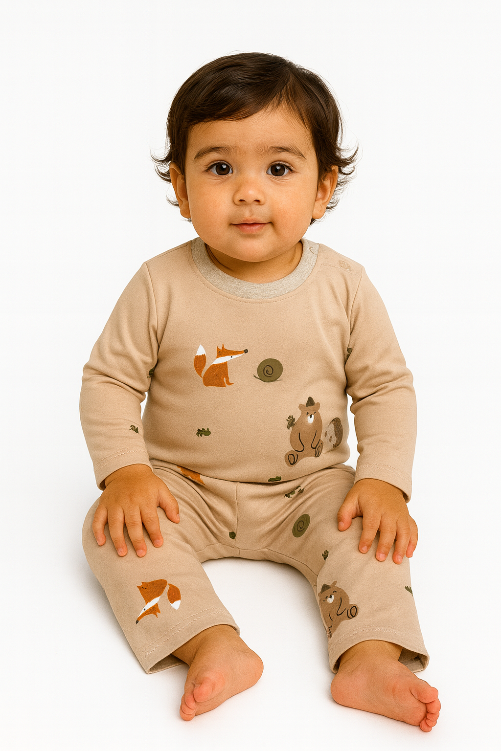 INFANT Kids’ Loungewear Winter set  (Fox🦊Snail & the Bear🐻) (Fleece)