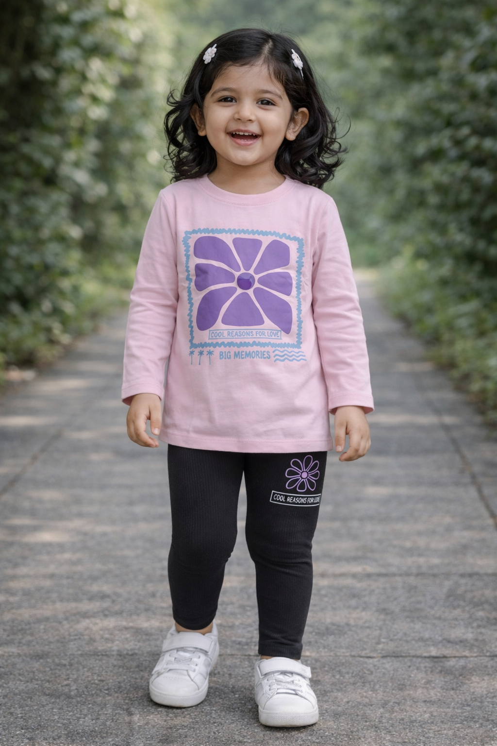 Kids’ Outdoor set (Light Purple Big Flower)