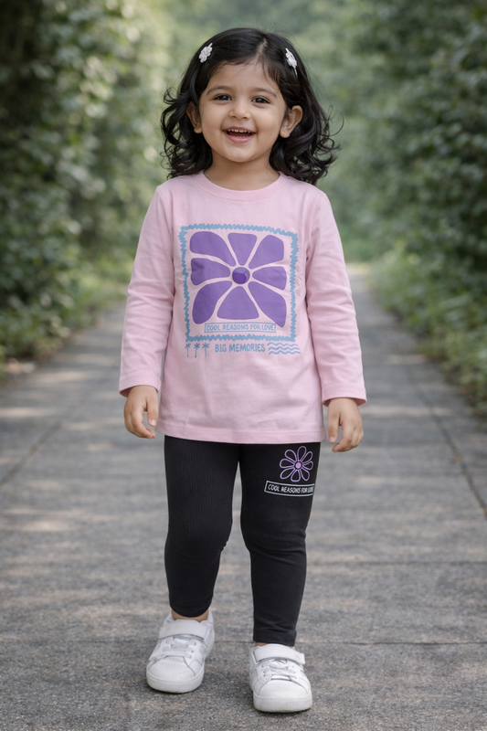 Kids’ Outdoor set (Light Purple Big Flower)