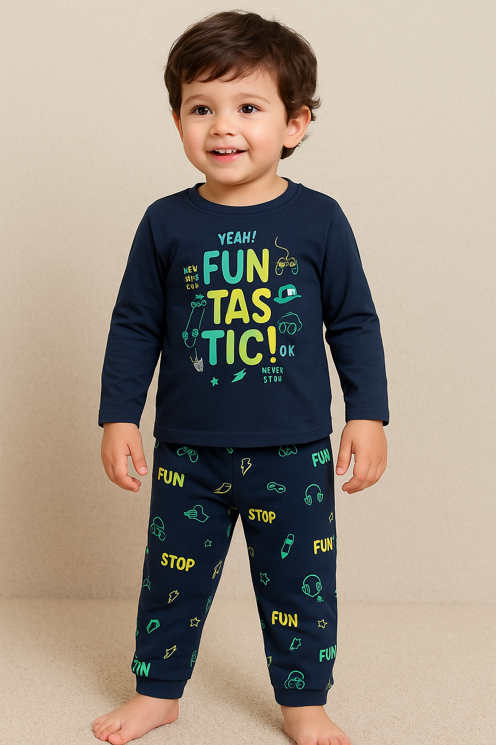 Premium Full sleeves Tshirt with Pant (Funtastic) (Yr)