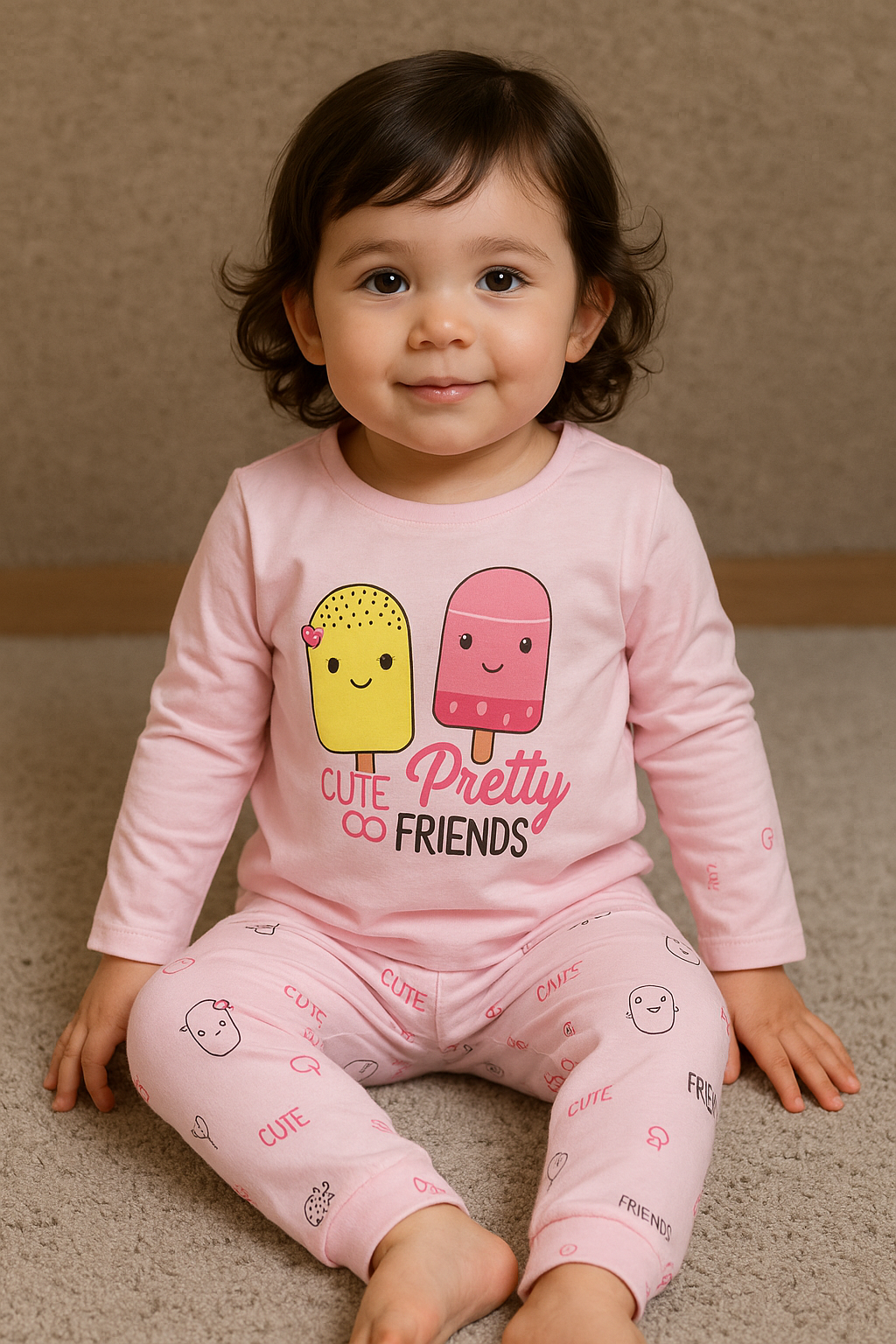 Premium Full sleeves Tshirt with Pant (Pretty FRIENDs)