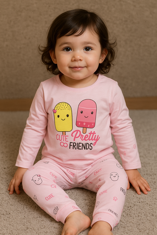 Premium Full sleeves Tshirt with Pant (Pretty FRIENDs)