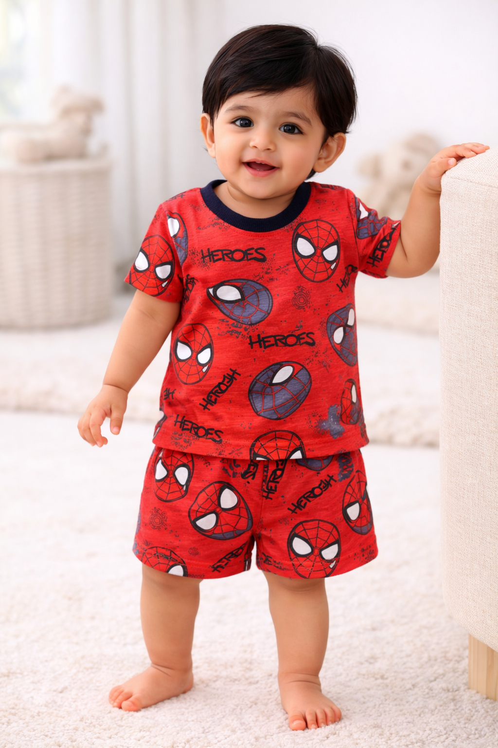 Cotton Shorts Sleeves Tshirt with Shorts Sets (Heros)