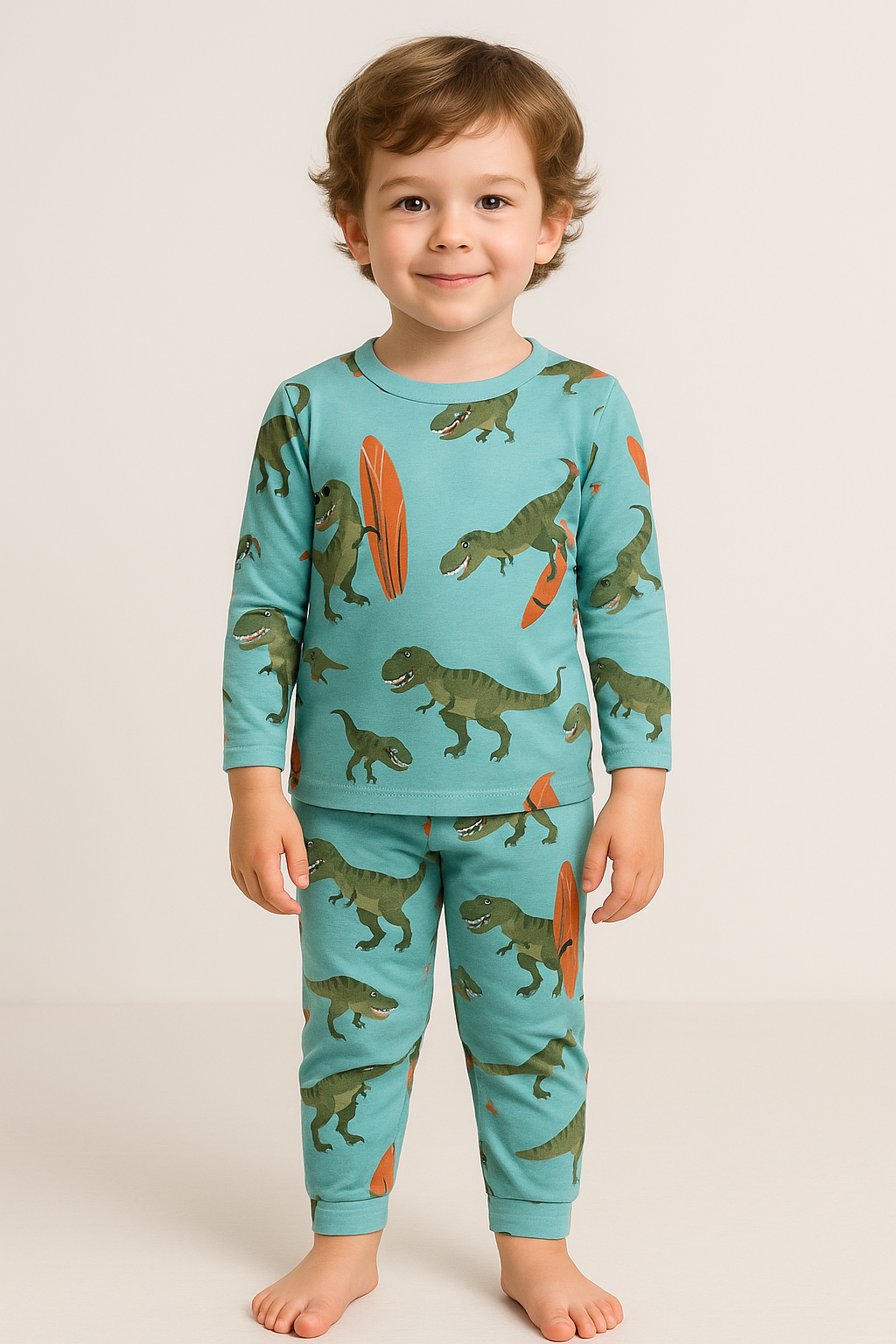 Premium Full sleeves Tshirt with Pant (Sky blue Dragon)(5-10 Yrs)