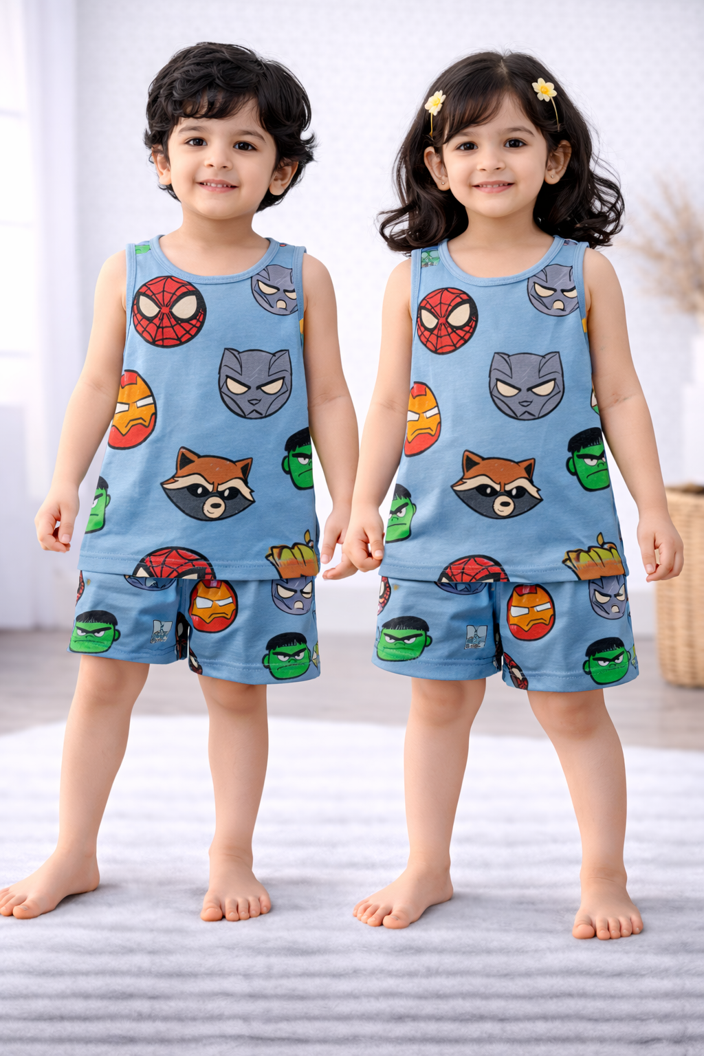 Sleeveless Shorts Sets (Only Faces)