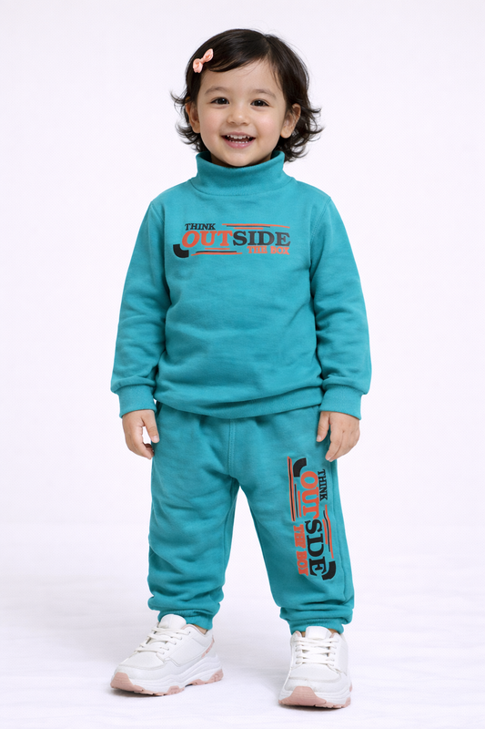 Premium Winter High Neck Pant Set for Kids (OUT SIDE ) (3-4 Yrs)