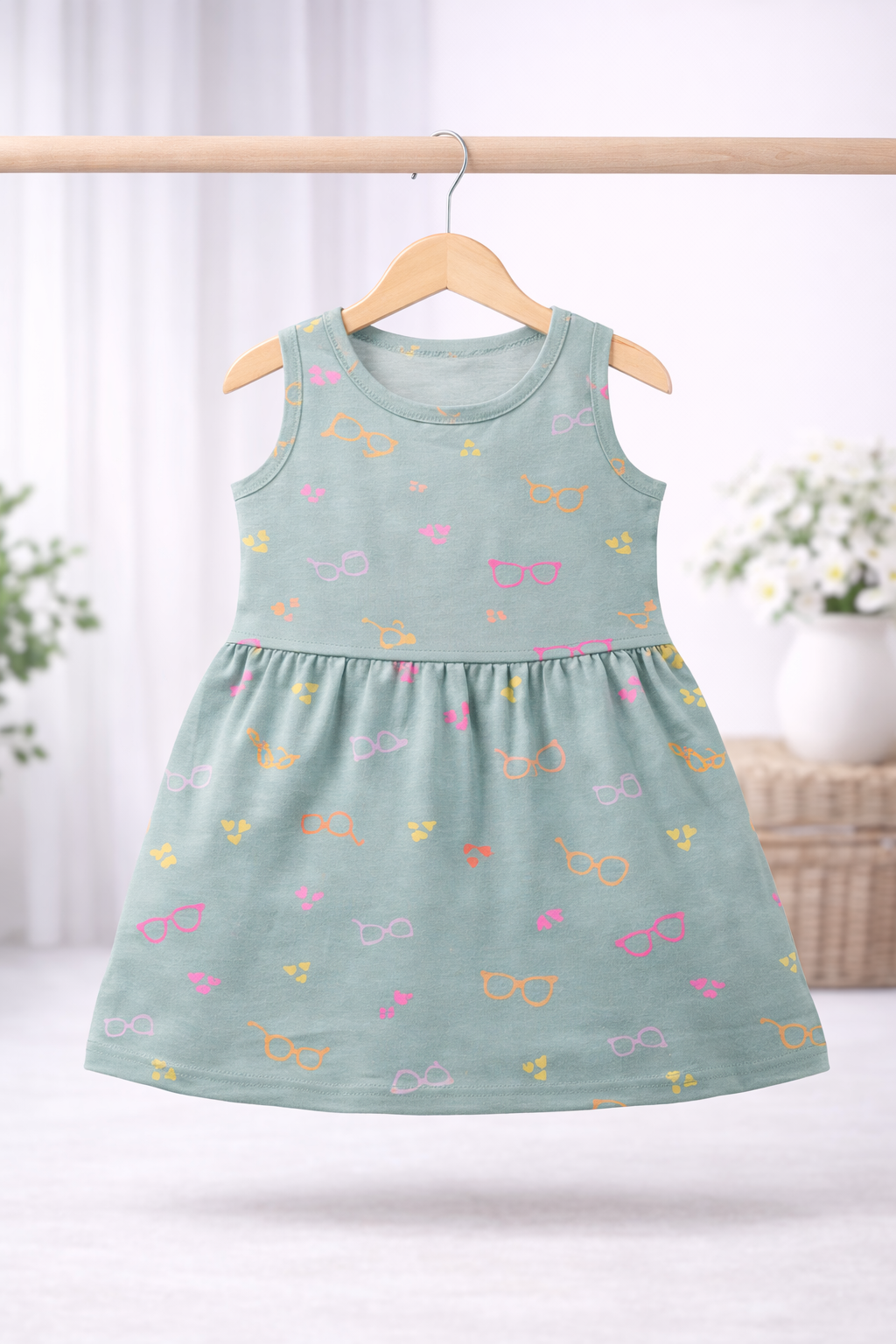 Sleeveless Cotton Frocks (Spectacles)