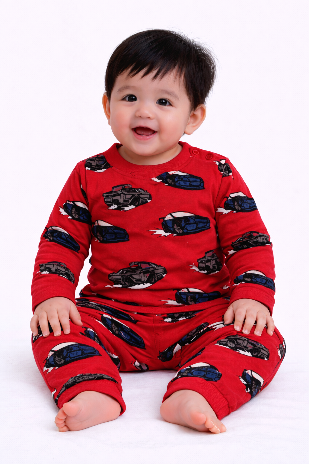 Premium Full sleeves Tshirt with Pant (Red Wheel)