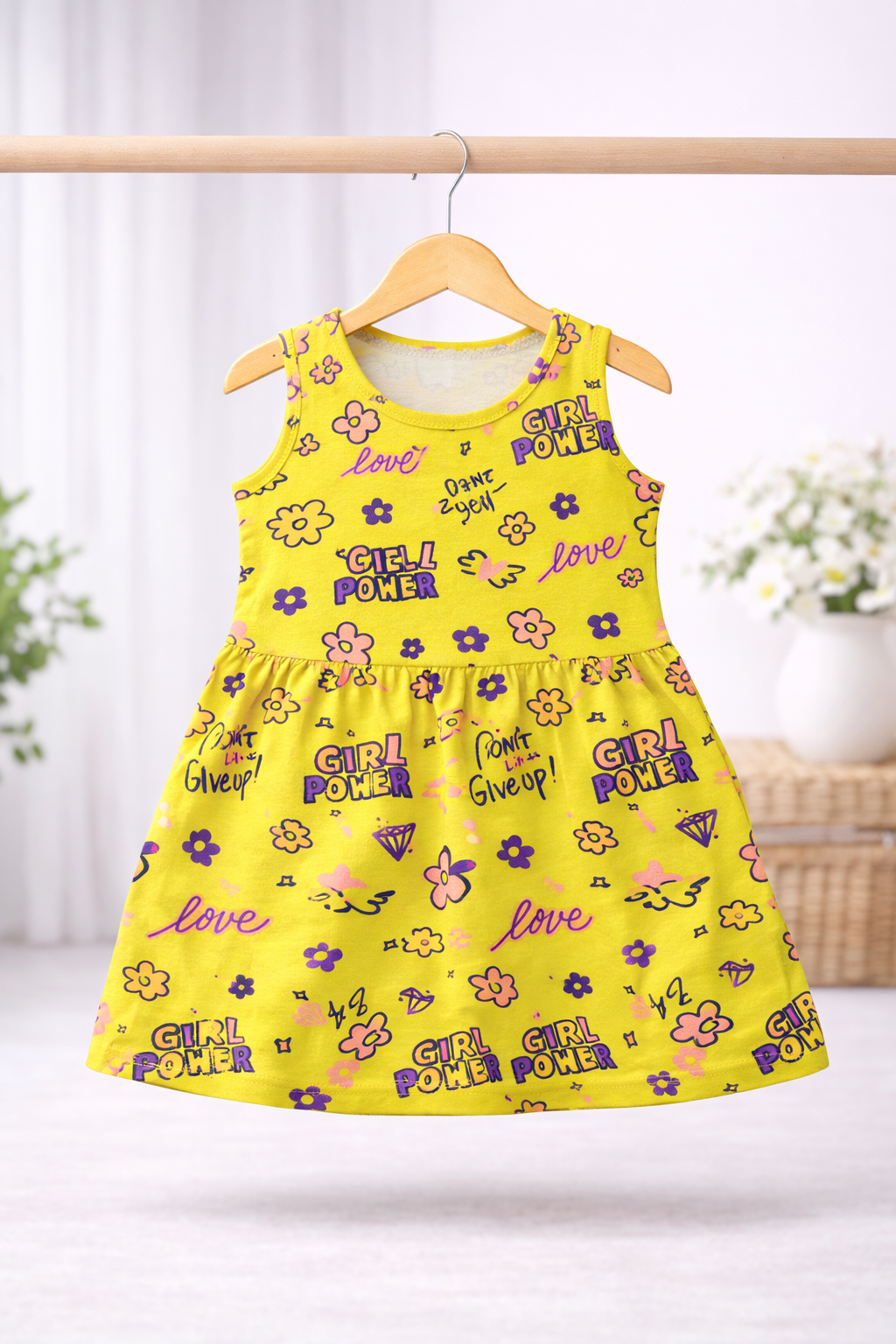 Sleeveless Cotton Frocks ( Flower Girl Power)