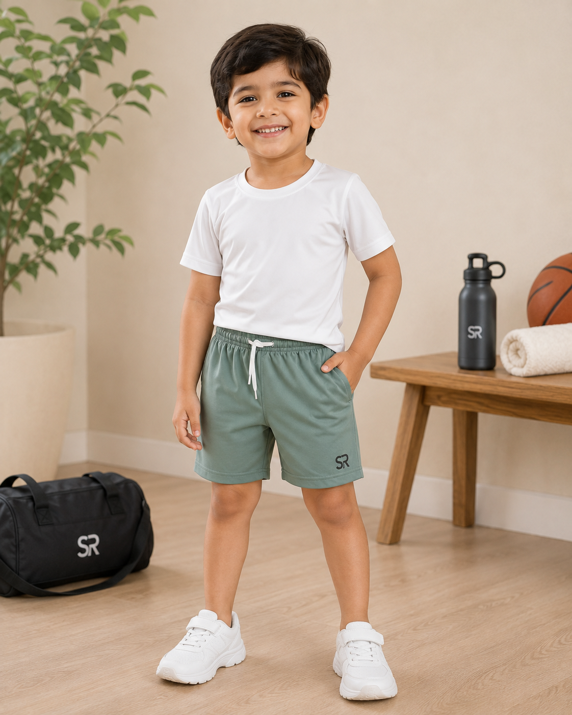 Boys 4-Way Stretch Lycra Micro Shorts | Dark Ice Blue