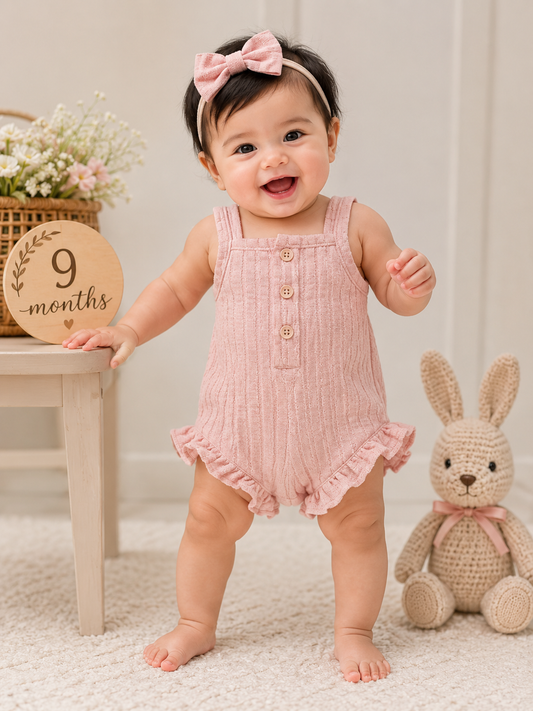 Infant Rompers for Photoshoot (Light Pink)