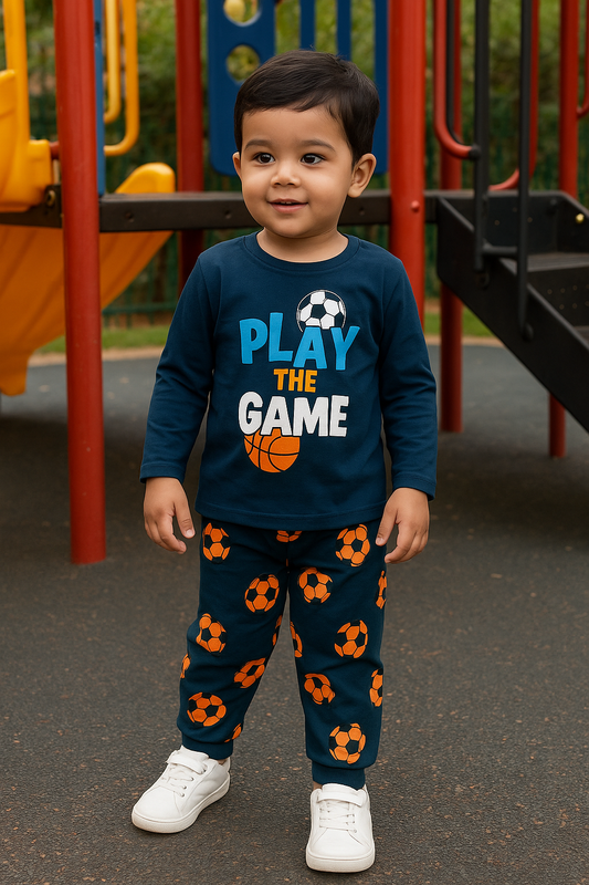 Premium Full sleeves Tshirt with Pant (Play The Game (Ball))