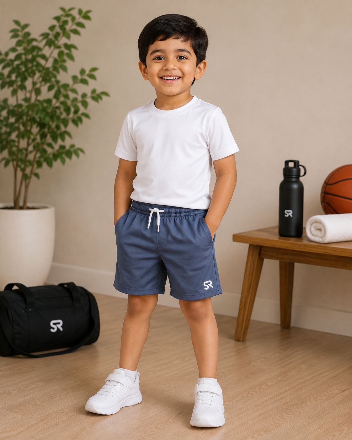 Boys 4-Way Stretch Lycra Micro Shorts |  Navy