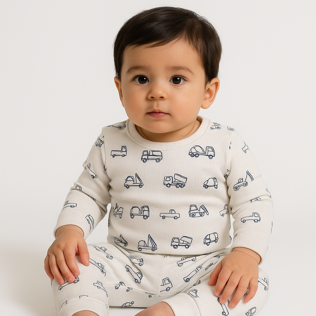 Premium Full sleeves Ribbed Tshirt with Pant (Truck & Crane)