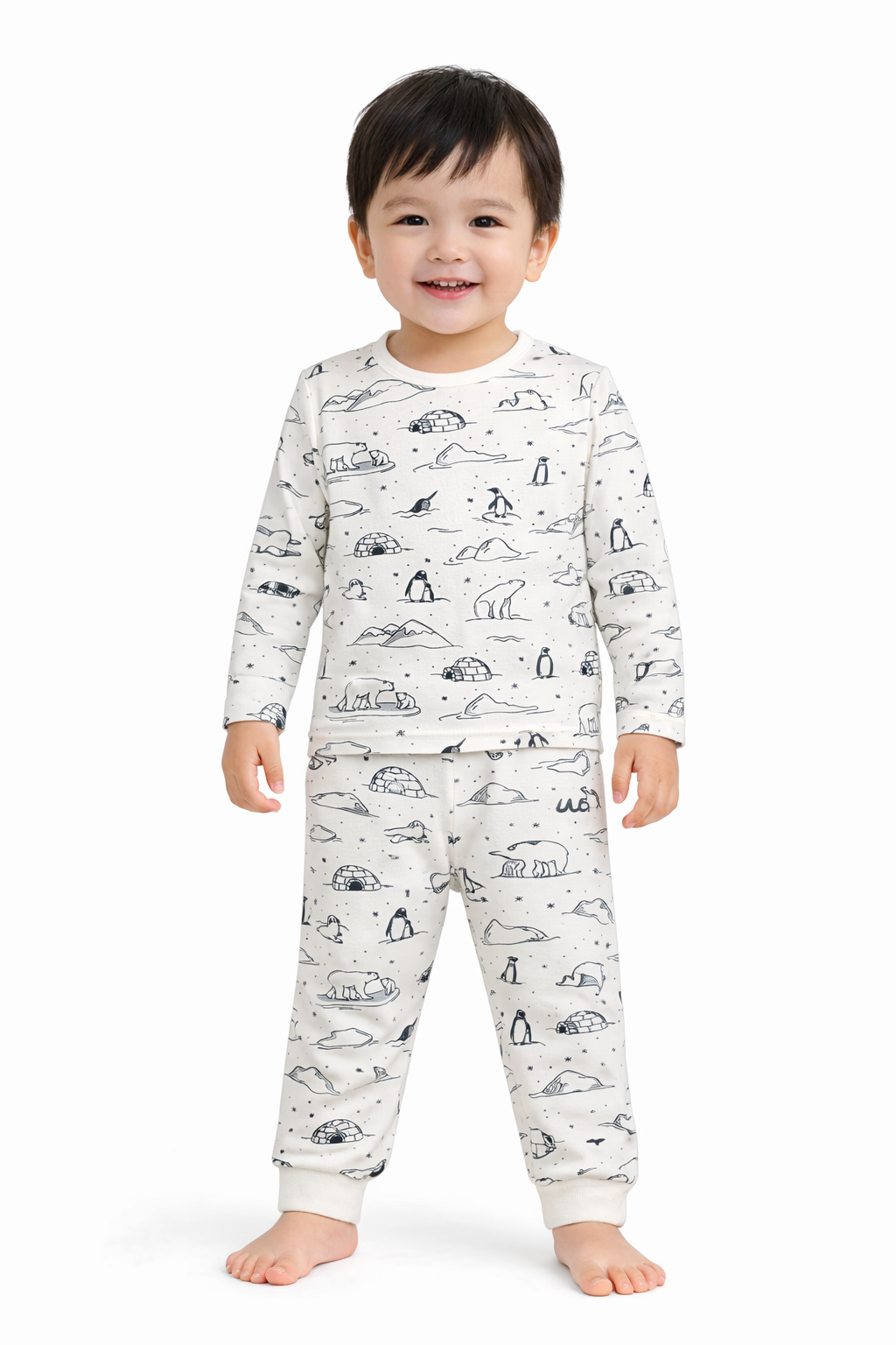 Premium Full sleeves Cotton Tshirt with Pant (Snow Theme)