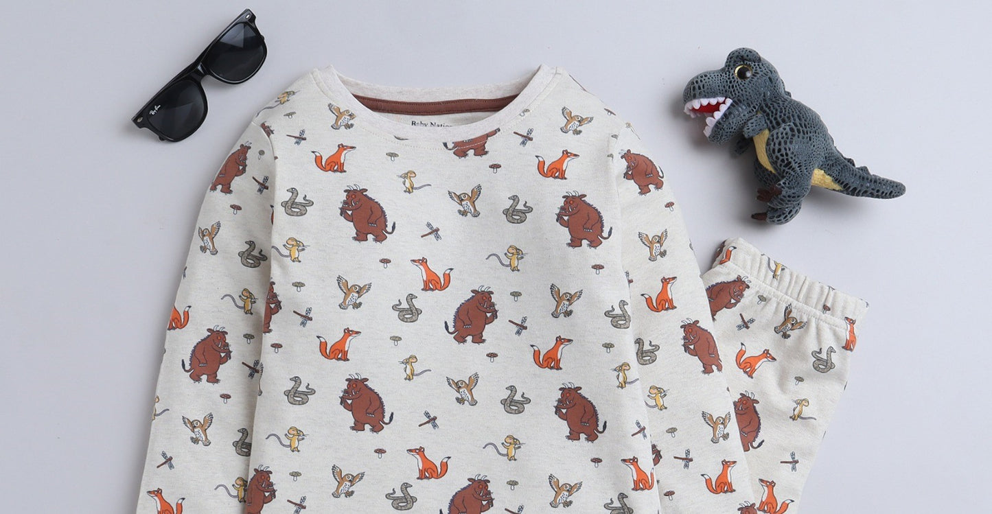 Cozy Comfort: Kids’ Loungewear Pant Set ANIMAL THEME - sanright