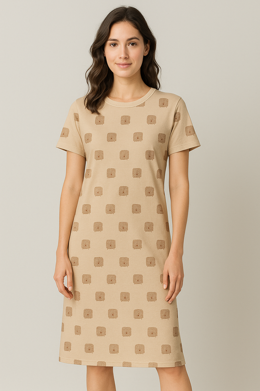 Women's Long POLO A-Line Top ( Teddy Face)