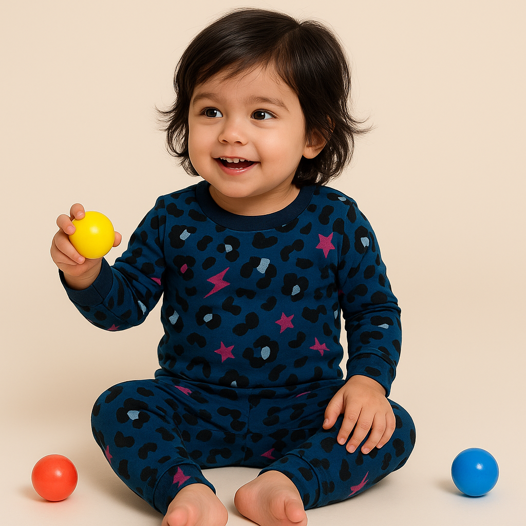 Kids’ Loungewear Winter set (Cheetah)(2-5 Yrs)