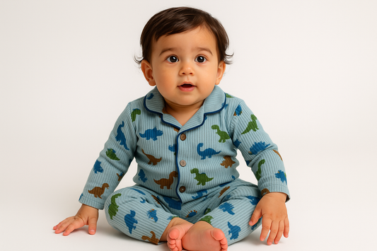 Kids’ Loungewear Collared sets (Dino Baby)  (1-4 Yrs)