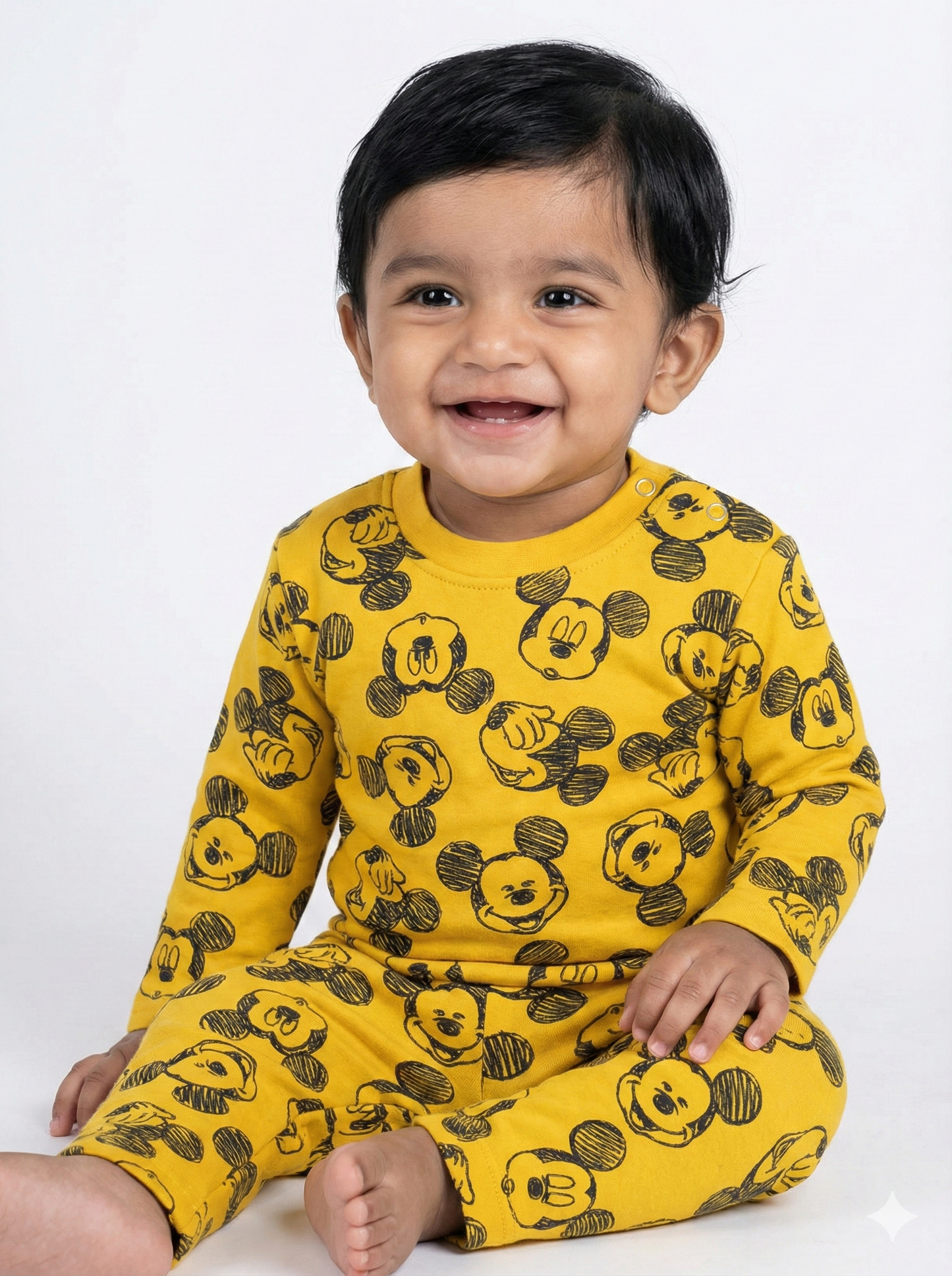 INFANT Kids’ Loungewear Winter set  (YELLOW MICKY) (Fleece)