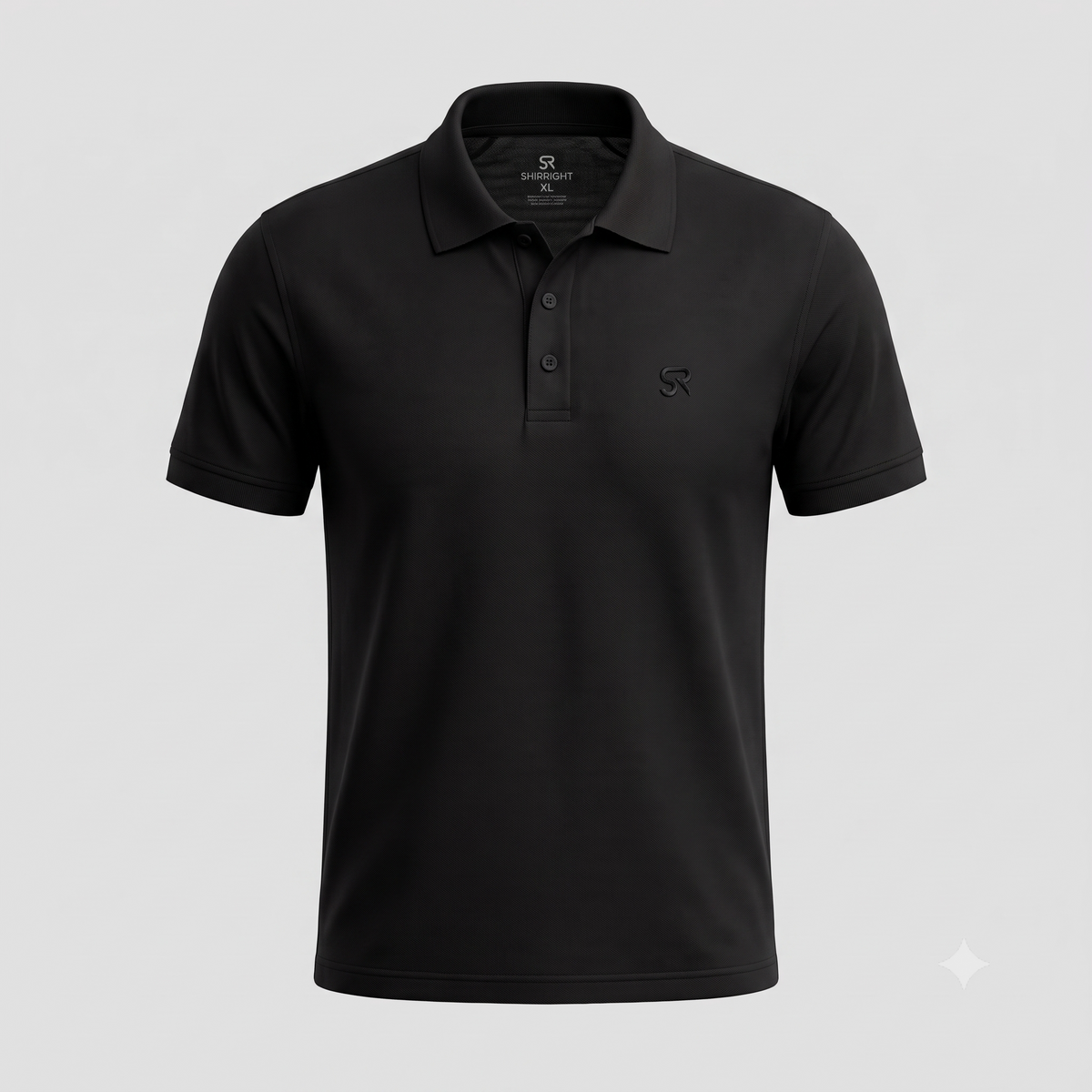Men's Premium Mars Fabric Performance Polo T-Shirt - BLACK