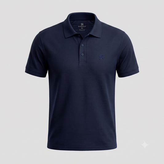 Men's Premium Mars Fabric Performance Polo T-Shirt - Navy
