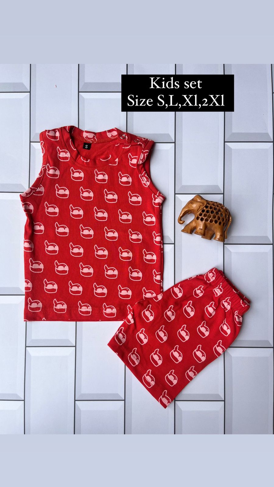 Sleeveless Shorts Sets(Red Cooler) - sanright