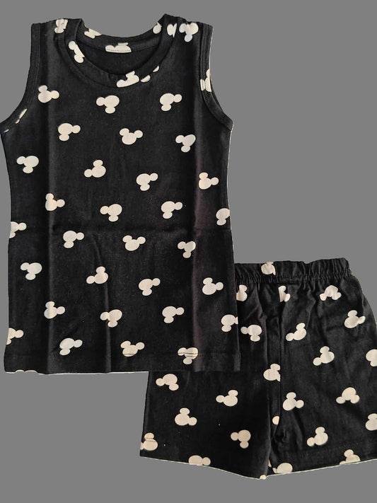 KIDS SLEEVLESS SET MICKY OUTLINE - sanright