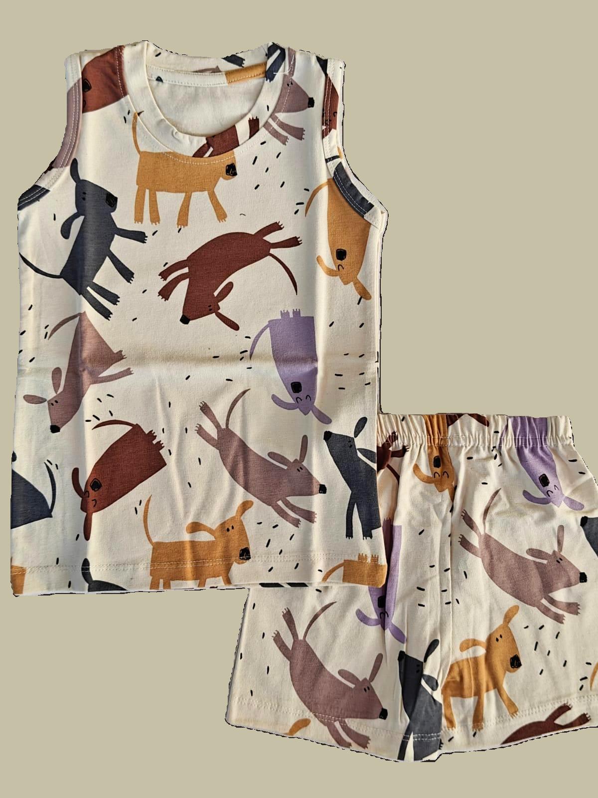 KIDS SLEEVLESS SET ANIMAL - sanright