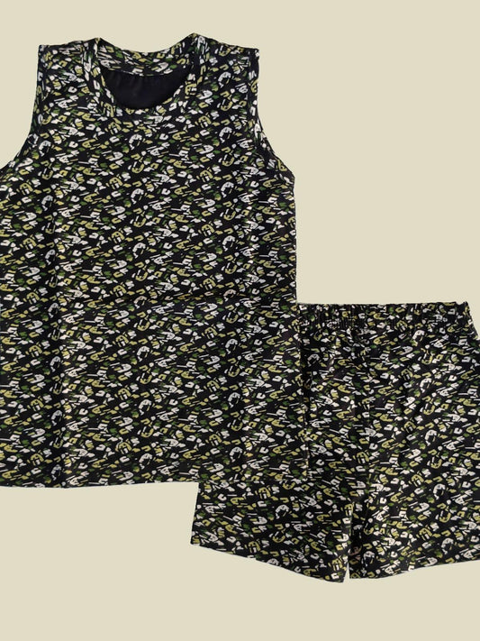 KIDS SLEEVLESS SET MULTI PRINT - sanright