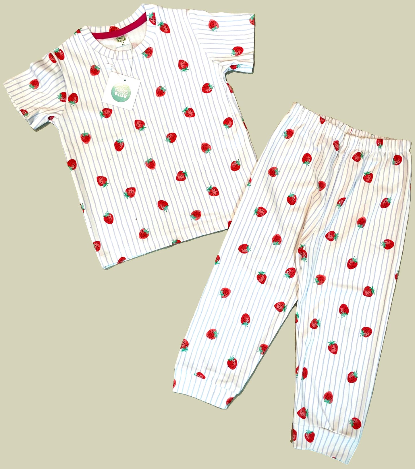 Premium Shorts Sleeve Tshirt with Pant (STRAWBERRY) - sanright