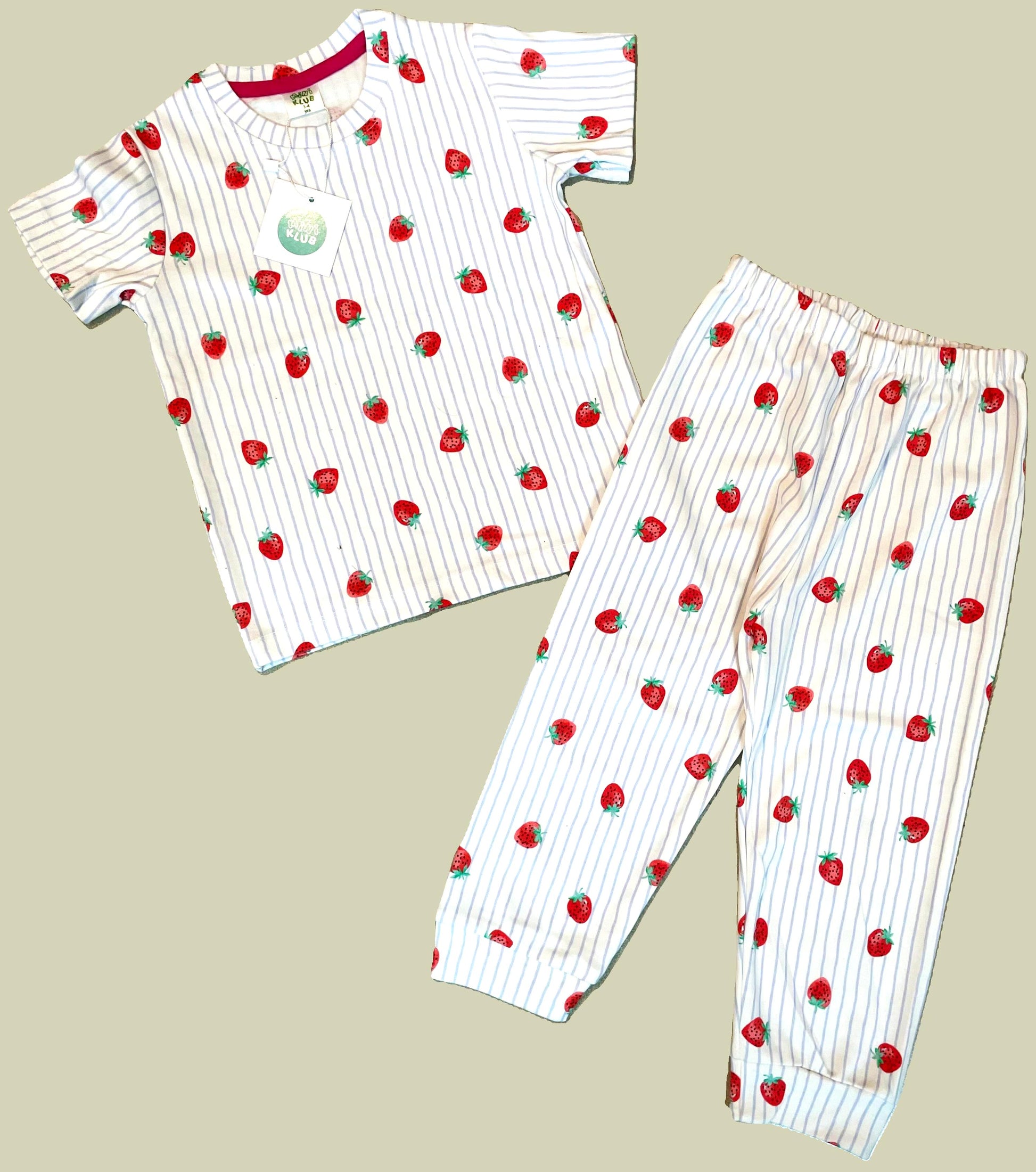 Premium Shorts Sleeve Tshirt with Pant (STRAWBERRY) - sanright