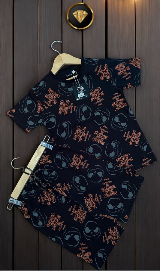 Shorts Sleeves Tshirt with Shorts Sets (Disney NightMare)