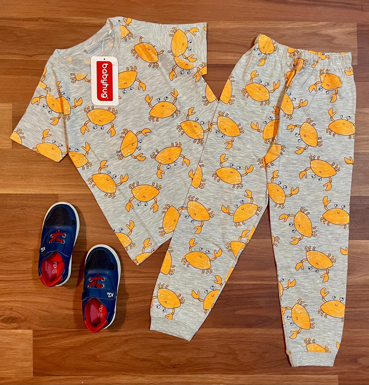 Premium Shorts sleeves Tshirt with Pant (Crab)