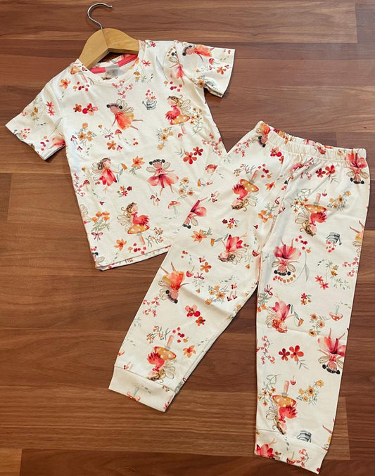 Premium Cotton Shorts sleeves Tshirt with Pant (Fairy)