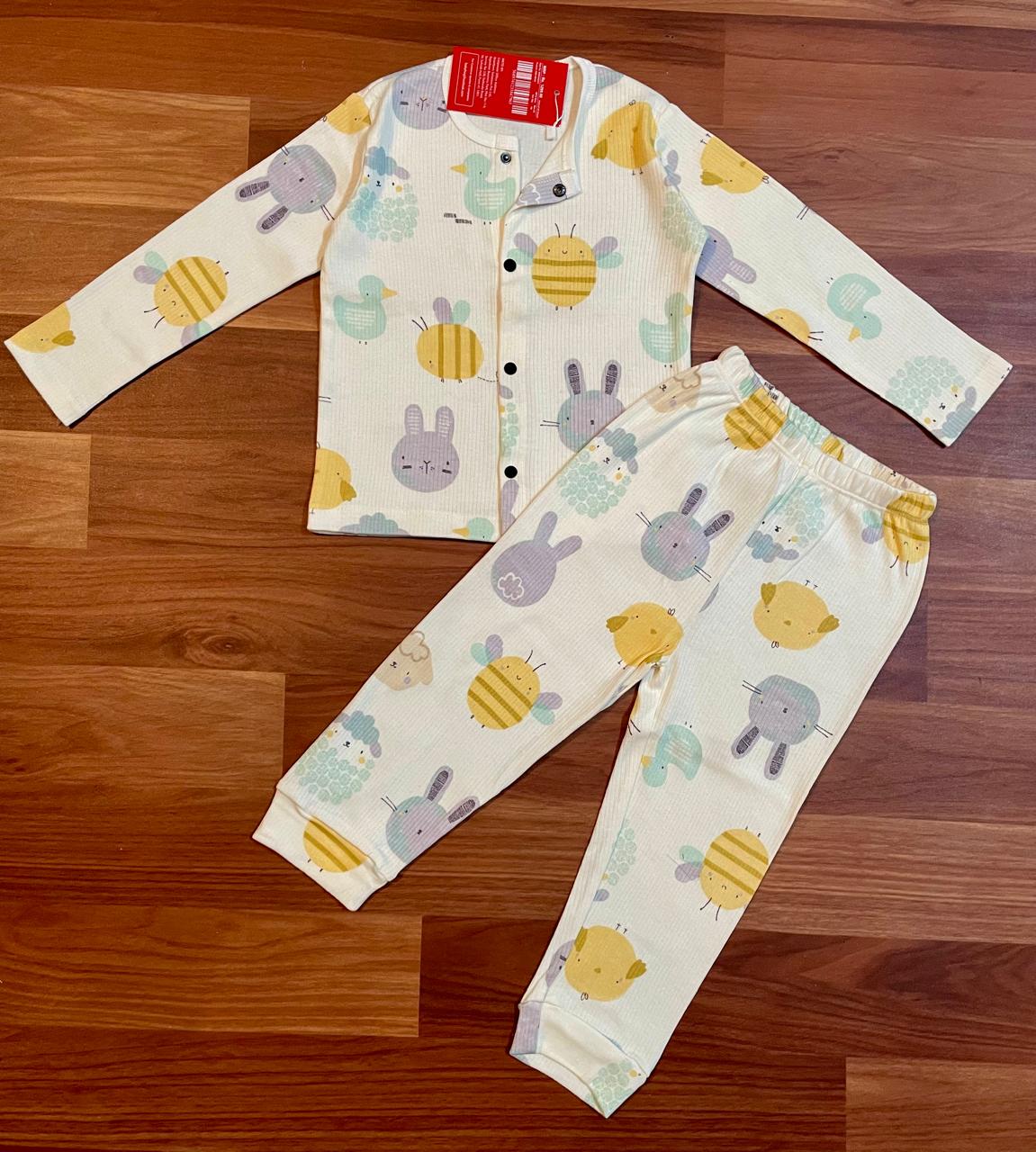 Kid's Front Open Lounge Wear Sets (Animals)
