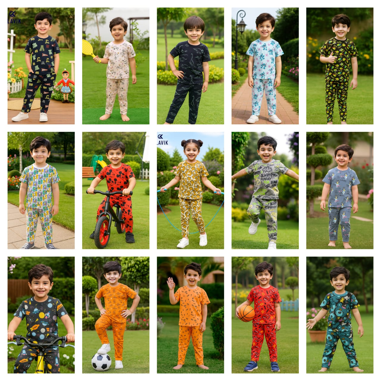 Half Sleeves Pajama Set (85)