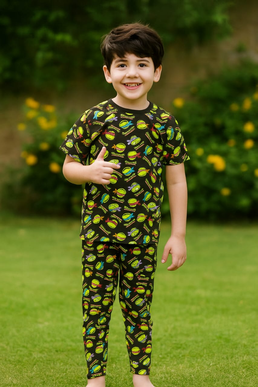 Half Sleeves Pajama Set (Turtles)