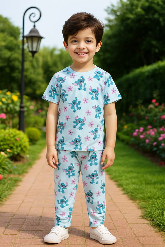 Half Sleeves Pajama Set (Bluey)