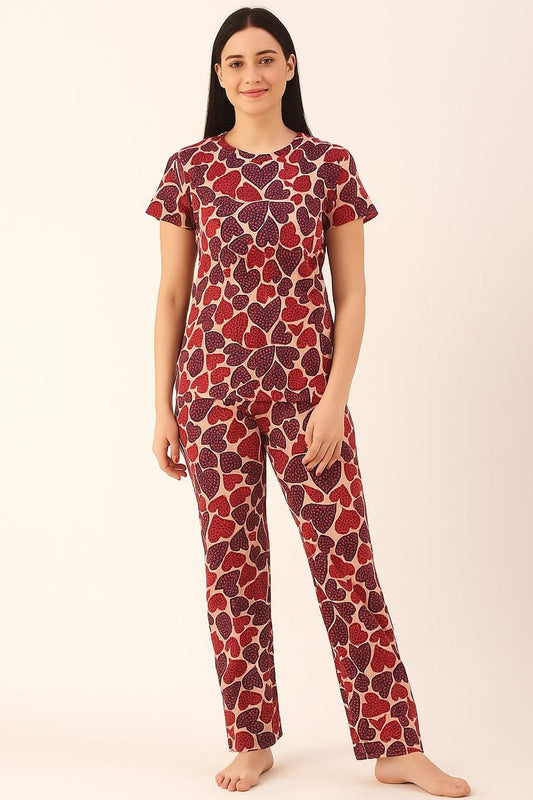 Women’s Co-Ords Loungewear Set (Hearty Hearty)
