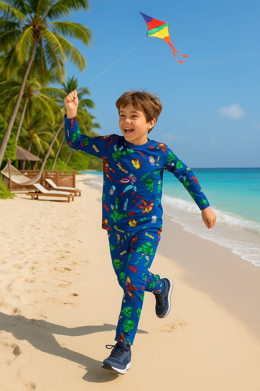 Kids’ Loungewear set (Blue Avengers)  (3-12 Yrs)