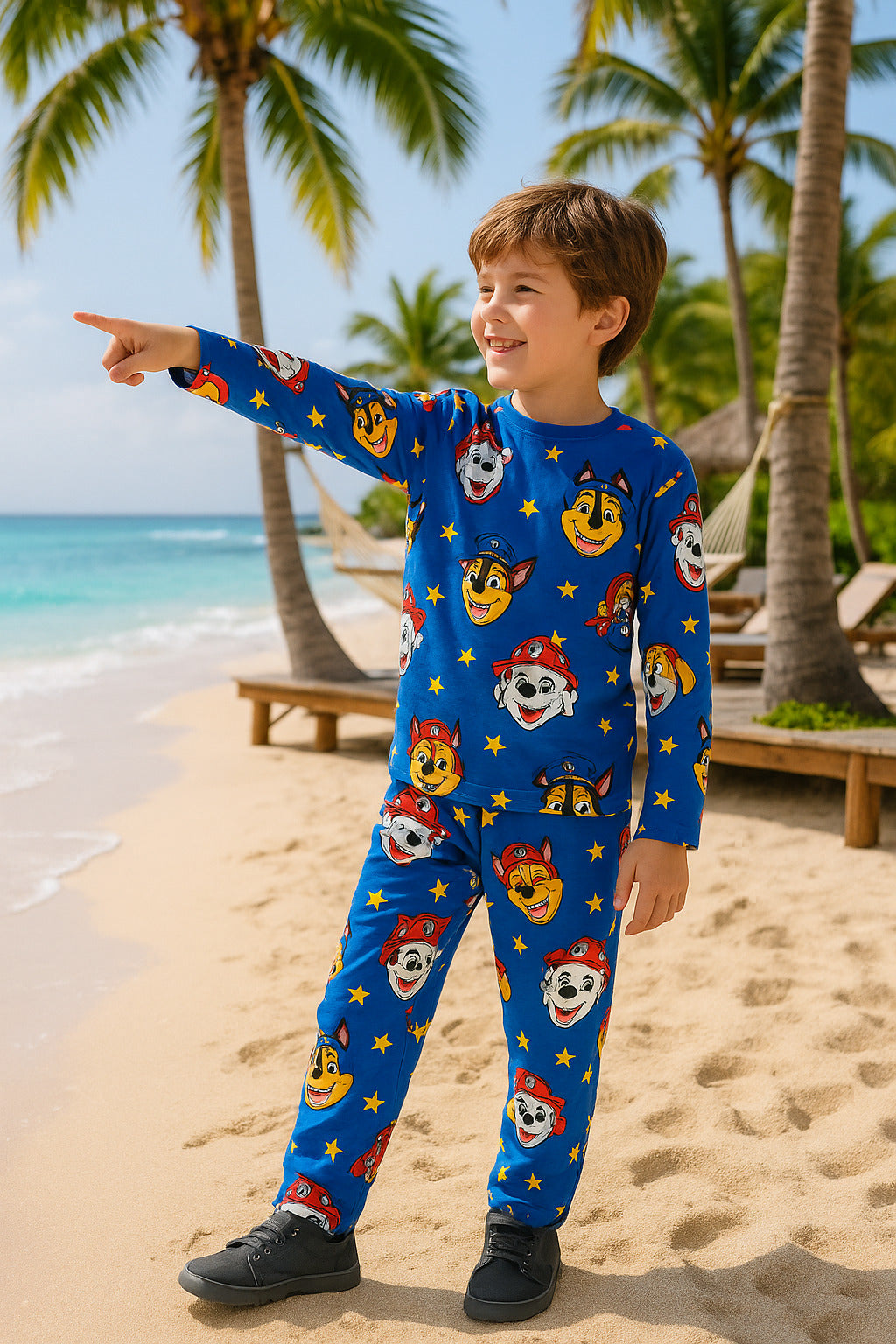 Kids’ Loungewear set (Big Blue Paw Patrol)  (3-12 Yrs)