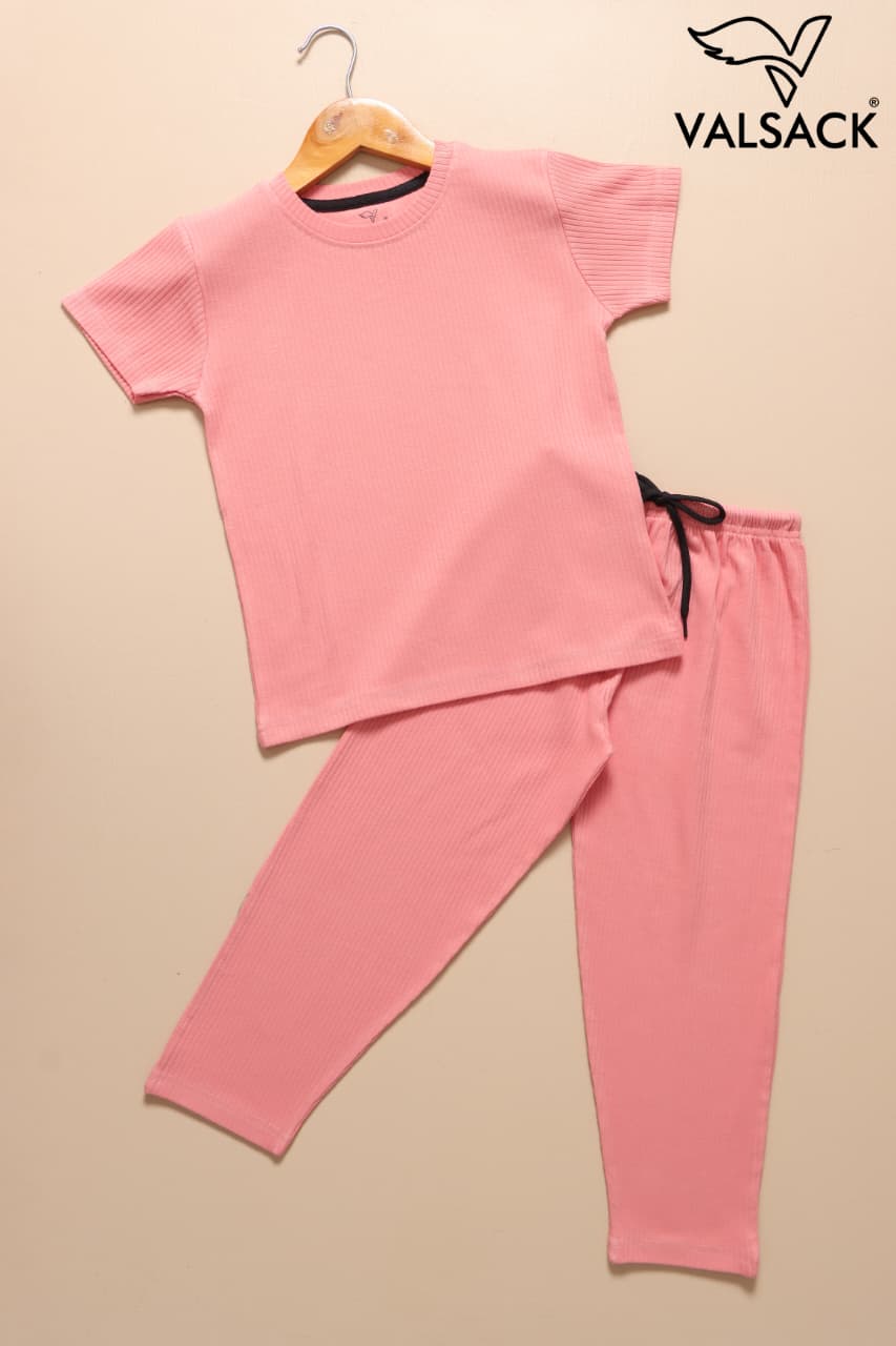 (AC107) - Exclusive Plain Ribbed Airport Co-Ords (Dark Peach)