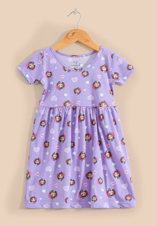 Half Sleeves Cotton Frocks (Lavender Marmaid 2.0)