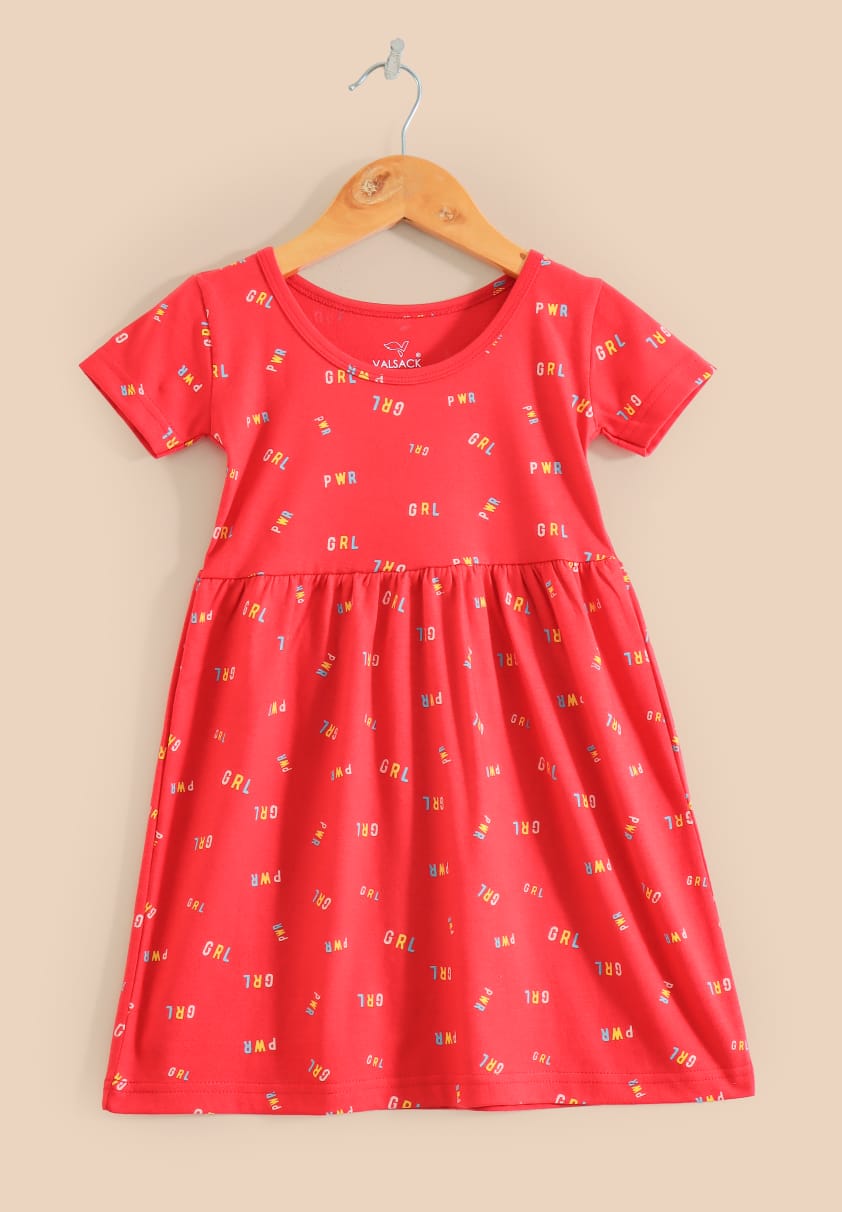 Half Sleeves Cotton Frocks (GRL PWR)