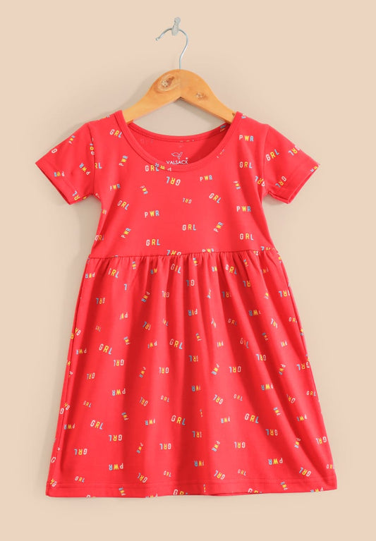 Half Sleeves Cotton Frocks (GRL PWR)