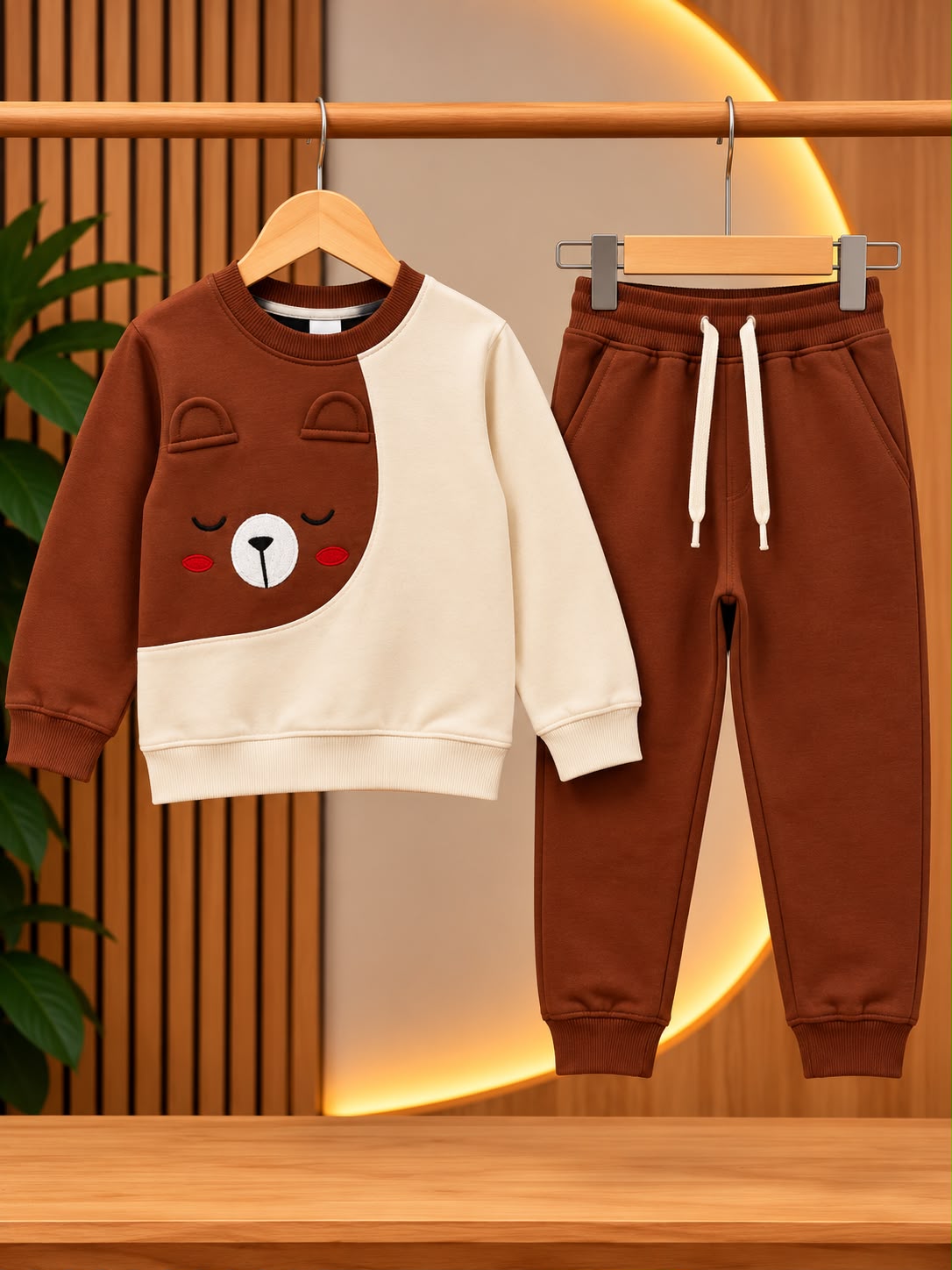 Korean Winter Set for Toddlers & Kids - Brown and Cream Teddy (Copy)