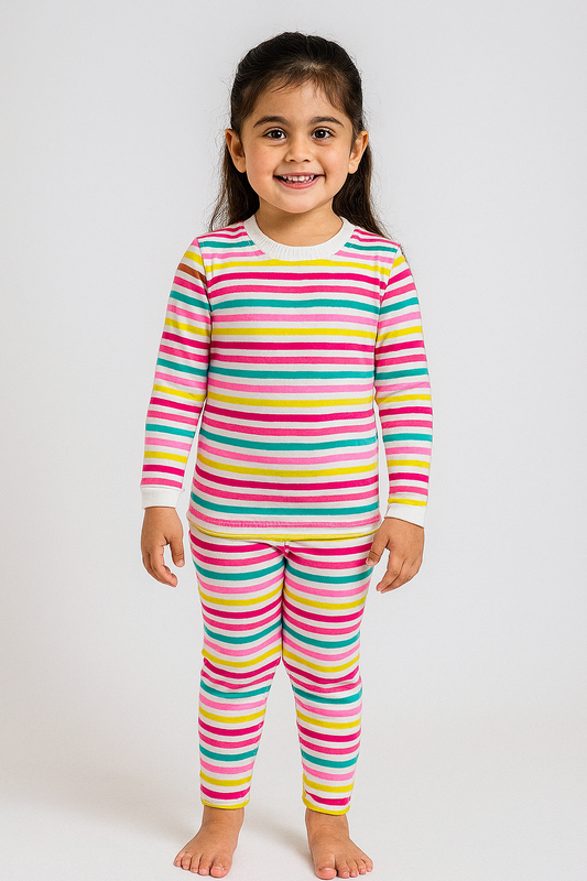 Kids’ Loungewear Winter set (Rainbow Colours)  (2-10 Yrs)