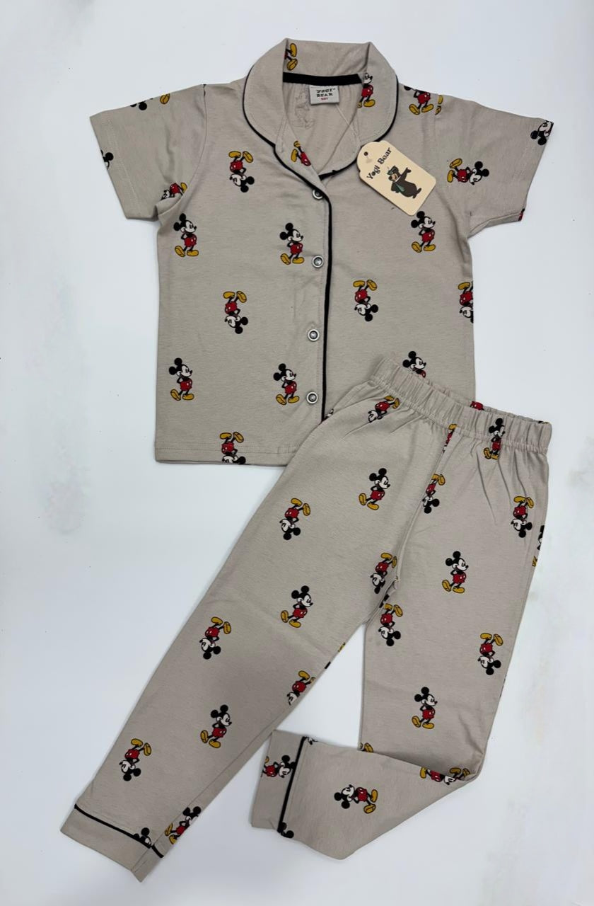 Kid's Collar night Suits (Micky) - sanright